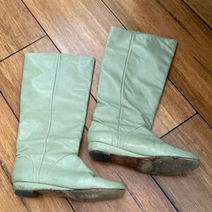Rachel Comey size 38.5 Green Knee-High Leather Boots